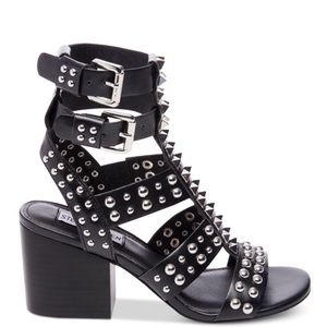 Steve Madden Black double studded gladiator sandals